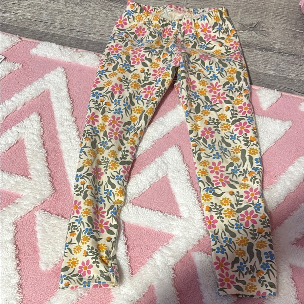 Cat & Jack Pink and Yellow Skinny Jeans with Playful Design